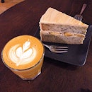 Red Latte and Banana Peanut Butter Cake