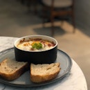 Truffle Baked Eggs with Sourdough