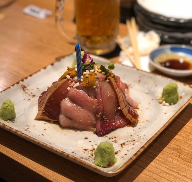 Sashimi Birthday Cake