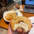 Bagel ($3.50) with Cream Cheese ($0.80)