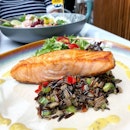 Seared Salmon with Wild Rice ($22) - The slab of salmon was well-cooked but it tasted unsurprising.