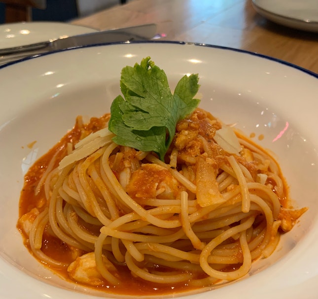 Spicy Pomodoro Spaghetti ($23)