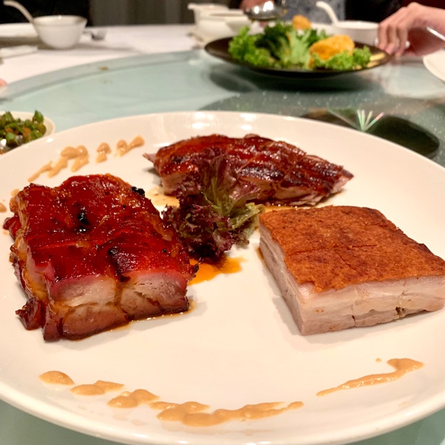 roasted duck, bbq pork and pork belly