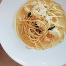 Salted egg prawn pasta!