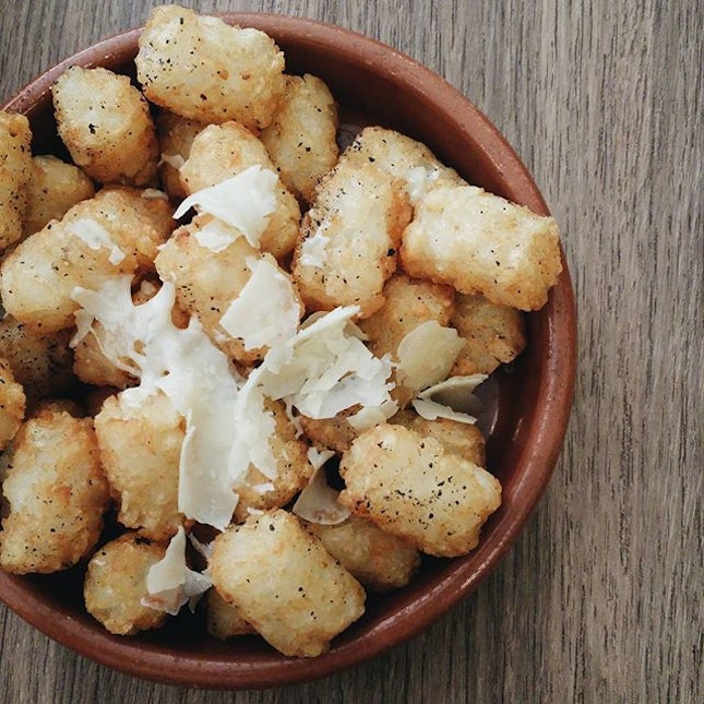 Truffle Tater Tots, earlier this morning after shift.