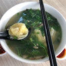 Teochew Dumpling, Spinach, Mushroom, Wolfberry Soup ($4.50)