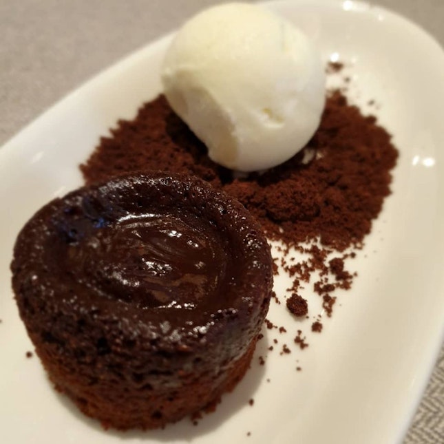 Chocolate Lava Cake with Vanilla Ice Cream