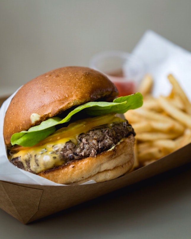 Premium Beef Cheeseburger [$8]