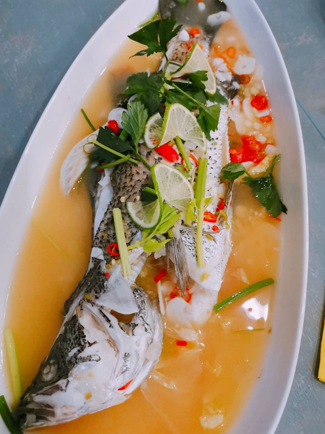 Steamed Spicy Lime Sea Bass