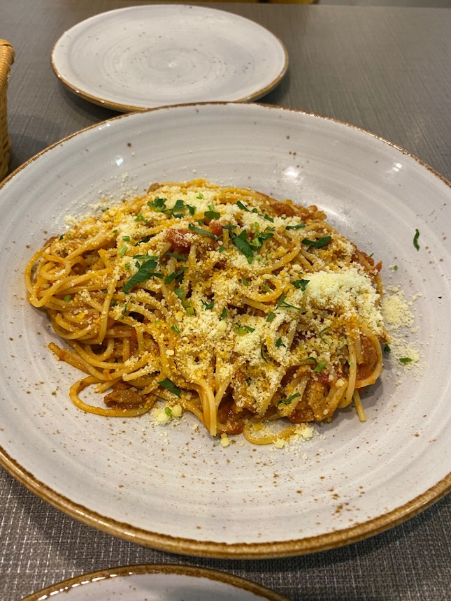 Spaghetti Duck Bolognese
