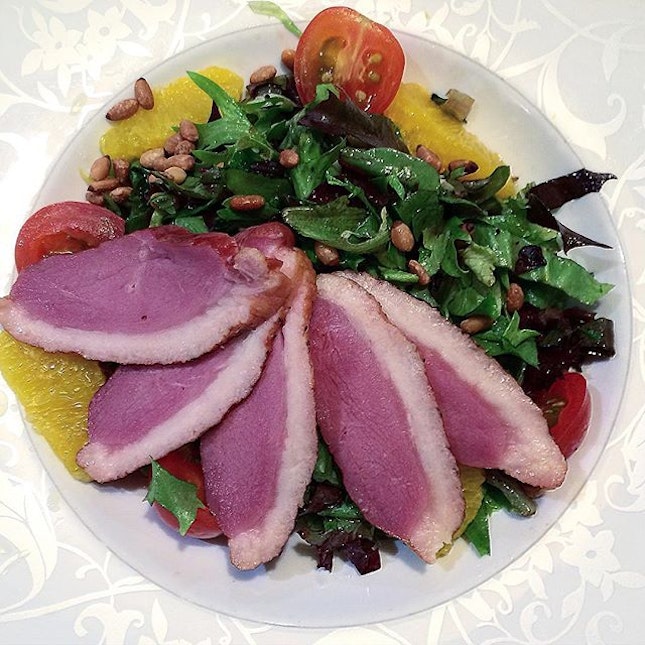 salad with smoked duck slices ($12.90) @ poulet 