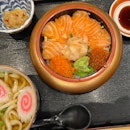 Salmon Ikura Don with Mini Udon Set | $28