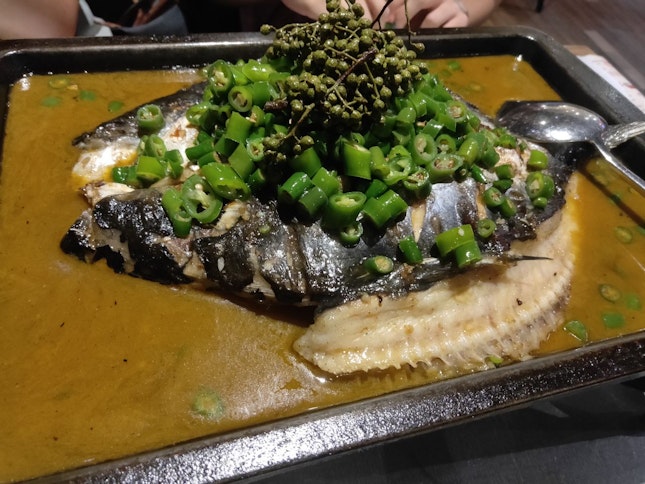 Grilled fish With Green Pepper ($45.90)