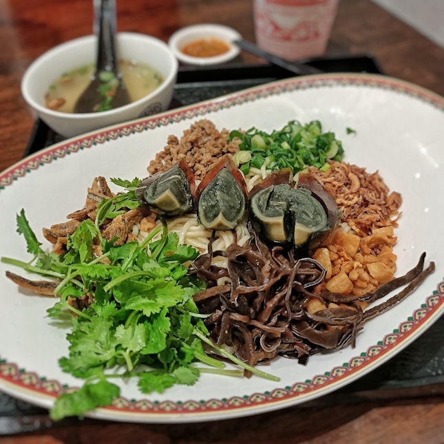 Pan Mee with Century Egg