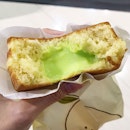 Tried this new pandan cheesecake pancake from @mrbeansg it's like pandan cream cheese and sadly I don't rly like cream cheese so nay for me haha.