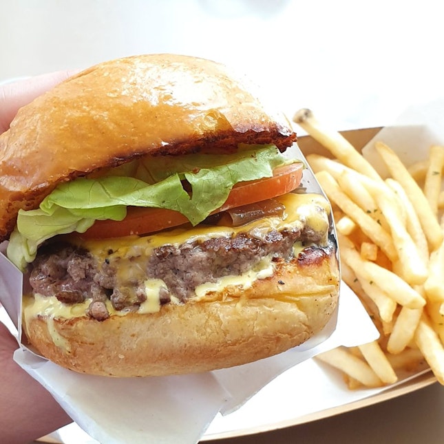 Premium Beef Cheeseburger ($8)