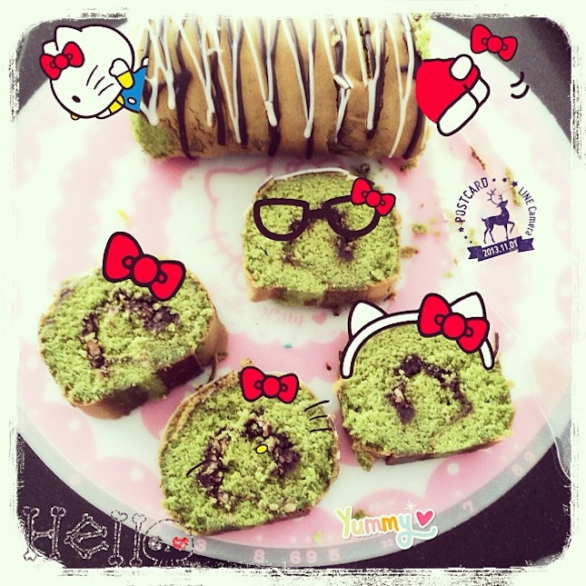 #roll#cake#greentea#yummy#oleholeh# thankyou