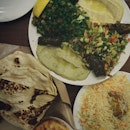 Hummussss, Baba ghanoush, Arabic bread, succulent Kabsa lamb with fragrant Basmati rice!