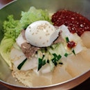 Bibim Nangmyeon (Spicy Korean Cold Noodles), $18