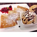 [Crepes & Fruit Compote served with Movenpick's Caramelita S$8.50]