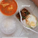 tom yum soup & basil pork rice
