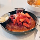 strawberry maple pancakes ($17.7) 🍓 