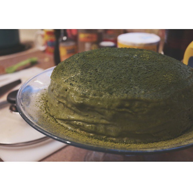 In the mood for some green tea mille crepe cake.