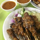 Chinese Chicken and Pork Satay.
