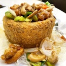 Yam Ring 
_
Once a vegetarian dish, has evolved into a seafood extravagant.