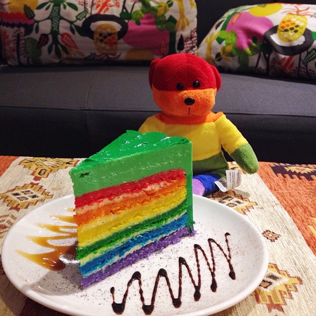 Durian rainbow cake ($8.50) from #agrobazaar!