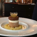Flower Temptation – sautéed pineapple and two types of chocolate mousse beneath a flower-shaped sugar bowl, which is flambéed with orange liqueur.