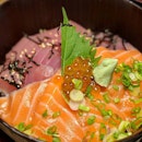 The Early Fatback: Tuna and Salmon Don from Echizen, a Japanese concept along Boon Tat Street.