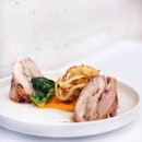 Chicken Roulade ($15++)
Sous vide chicken thigh, served with cauliflower purée and fried potato strips.
