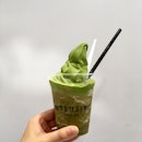 Houjicha Parfait with Green Tea Soft Serve