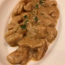 Potato Gnocchi, Seared Scallops, Capsicums & Walnut Pesto [$38]