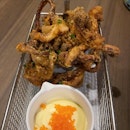 Ika geso karaage - Deep Fried squid tentacles with qp mayo [$12.80]