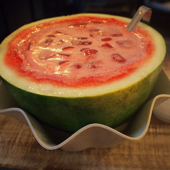 Watermelon soju ($38++)is the killer!