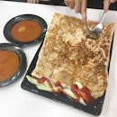 Unsatisfying dinner earlier, so we went next door and settle for 2nd round dinner - Mutton Cheese Murtabak ($10.50)
Super big, 4 of us couldnt finish it.