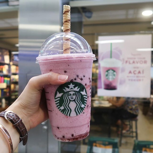 Have u try Starbucks new drink Açai mixed berry yogurt?