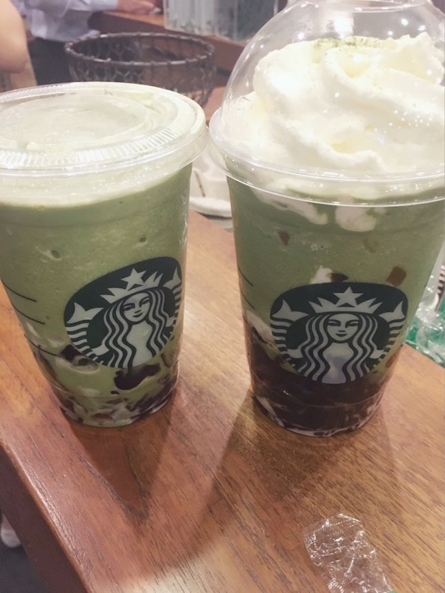 Matcha Frappuccino With Earl Grey Jelly