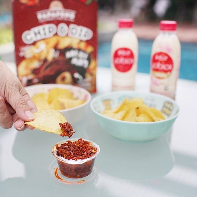 @7elevensg has introduced @papapengsg Chip & Dip that includes a bag of crisp chips, and a serving of Hae Bee Hiam Dipping Sauce!