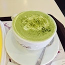 Yummy green tea latte but failed latte art again.