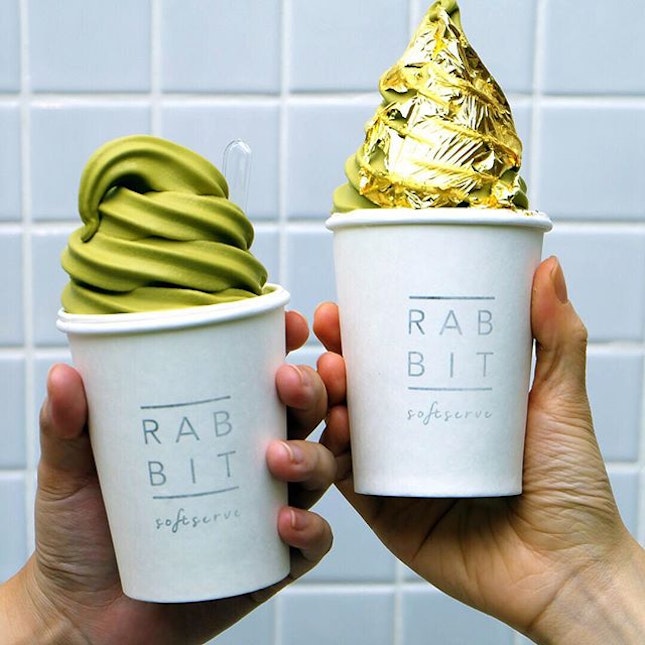 Rabbit 🐰 Softserve
Uji matcha softserve looks so much better with gold leaves.