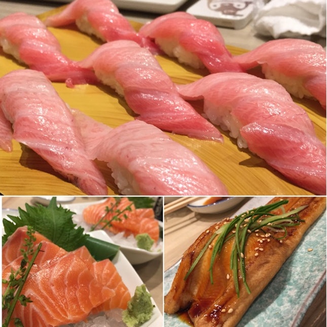Fatty Tuna, Salmon & Anago