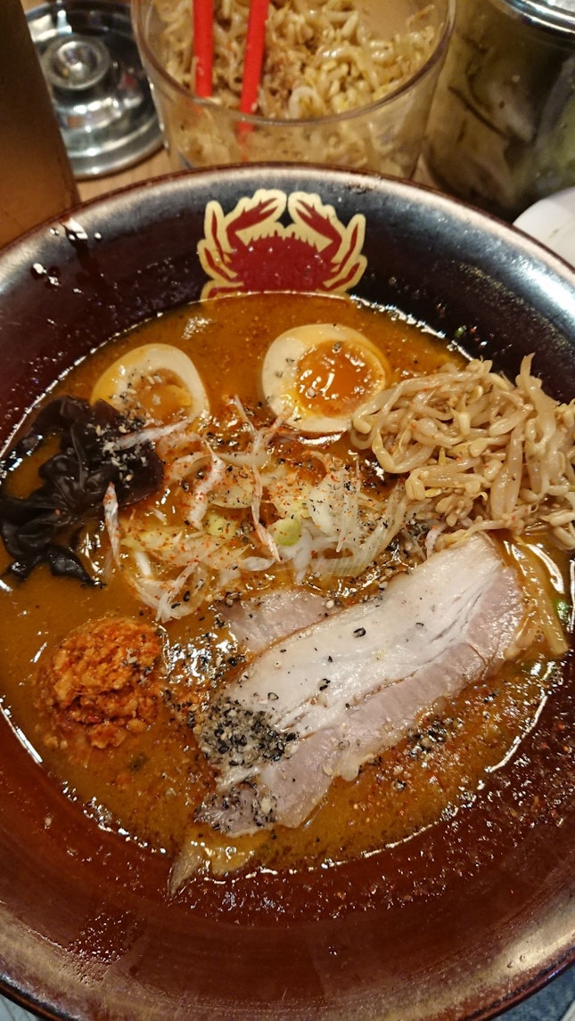 Spicy Crab Broth Ramen With Flavoured Egg