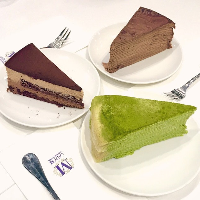Green tea mille crepe😋 Nice place:)