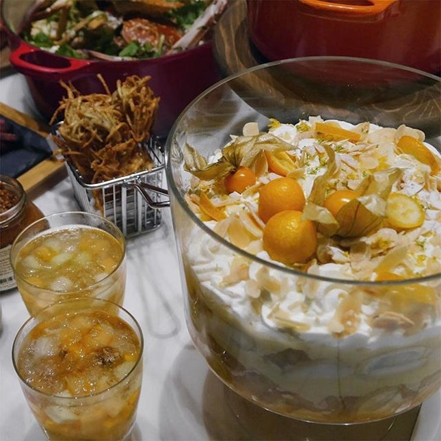 Persimmon Fruit Compote, a refreshing option as it consist of fresh and dried persimmon plus mandarin orange so you can have it on own after buffet.