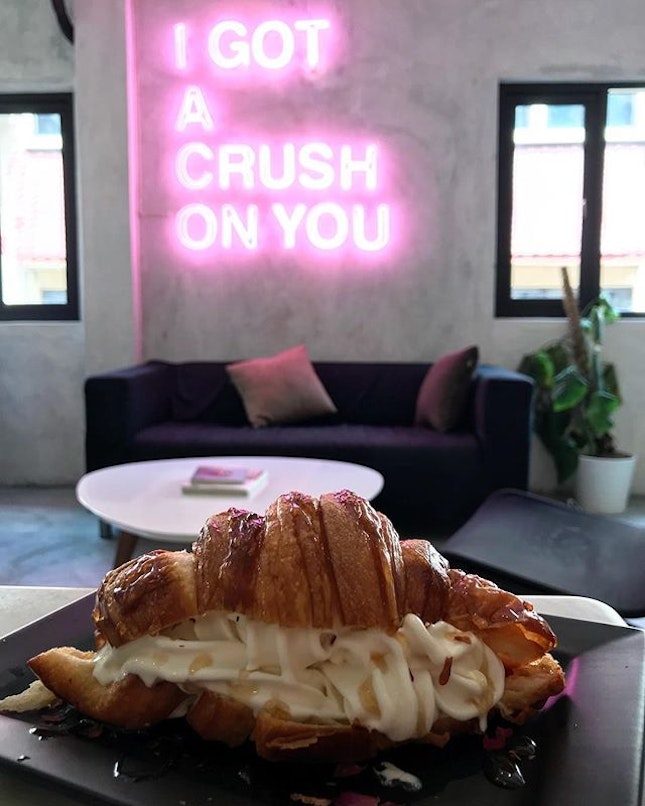 Hey there, croissant with ice cream, I got a crush on you..