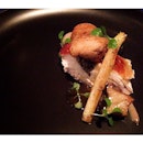 Roast chicken with white asparagus & king oyster mushroom 🍴😋💗 #SorrelSG #dindins
