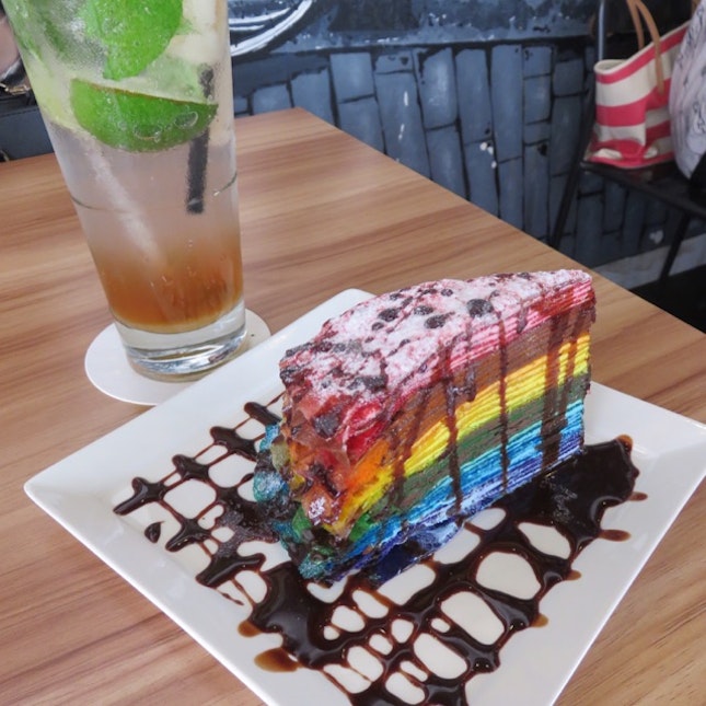 Delicious Rainbow Crepe Cake